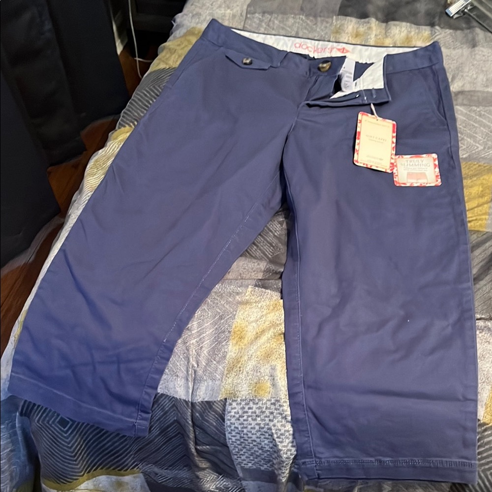 Navy Blue longer than the knee/ short/ Pants